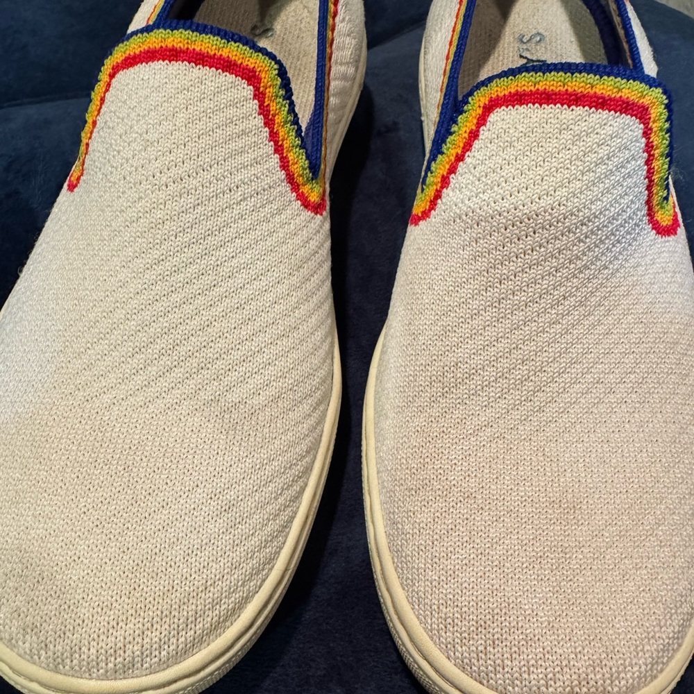 Rothy's Pride Edition Slip-On Shoes With Rainbow Trim View 5